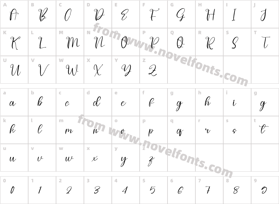 UpstandSignatureRegularCharacter Map