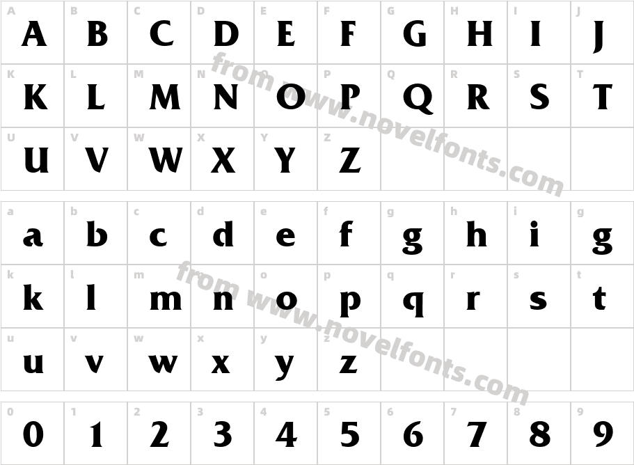 FrizQuadrata BTCharacter Map