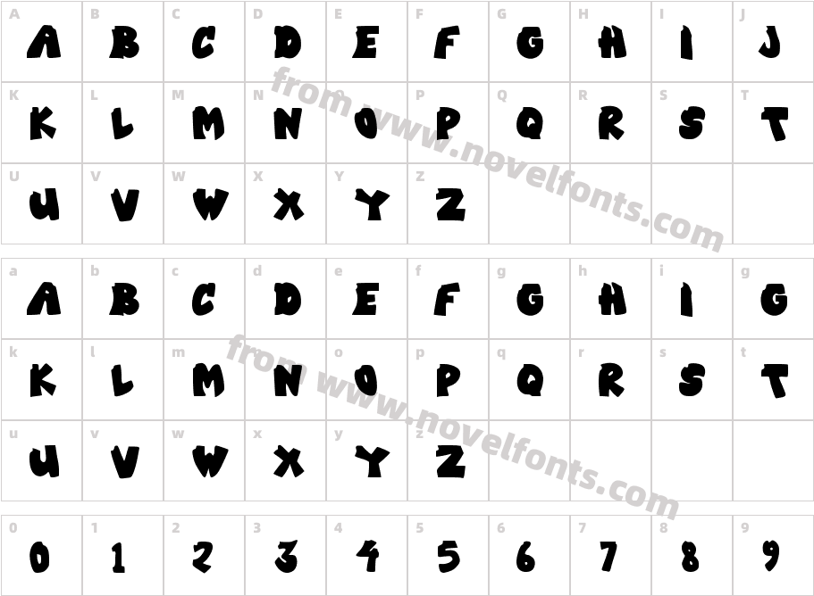 UrbanTermuRegularCharacter Map