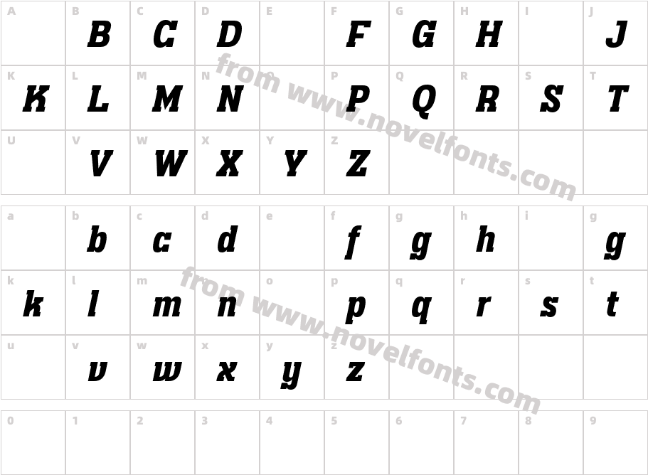 Utsahakam DEMO ExtraBold ItalicCharacter Map