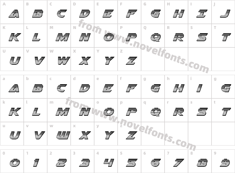 Airstrike Chrome RegularCharacter Map