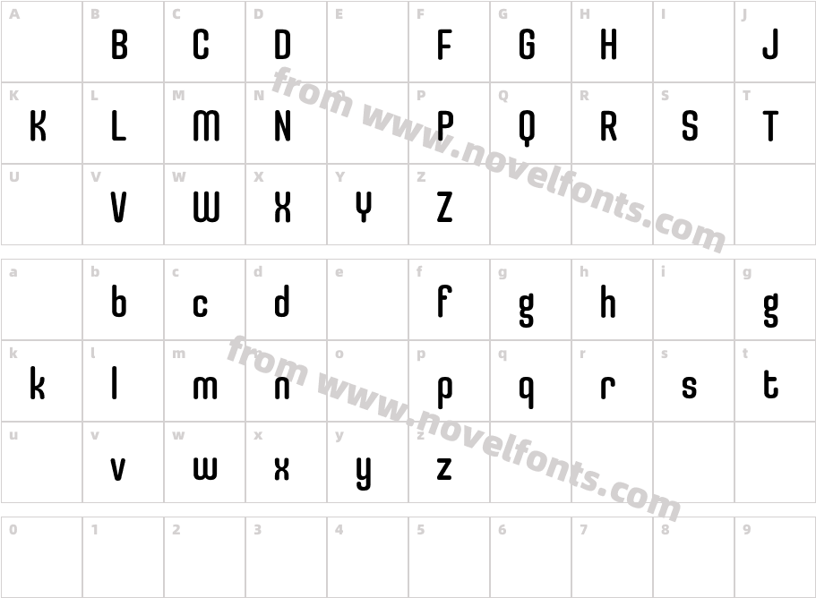 Uturna Round DEMO SemiBoldCharacter Map