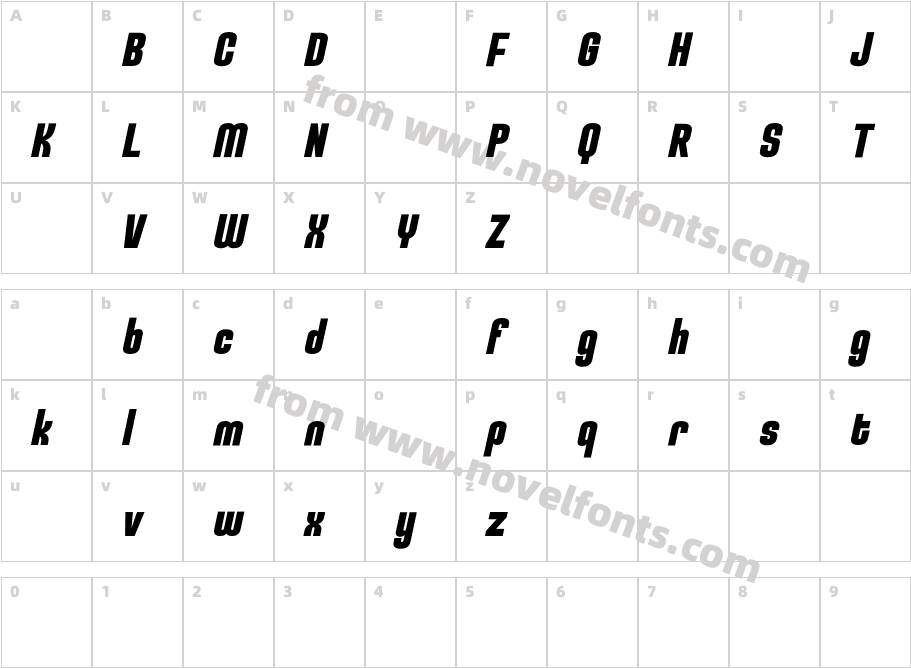 UturnaDemoBlackItalic-rgOoKCharacter Map