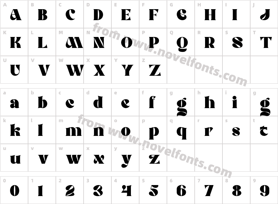 VEGETALCharacter Map