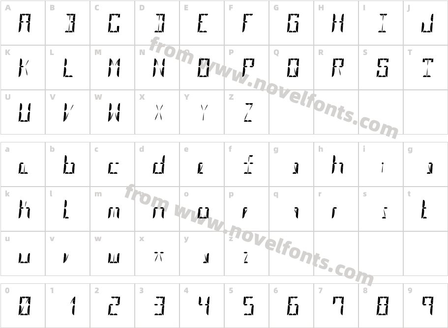 VFDHypernova-RegularCharacter Map