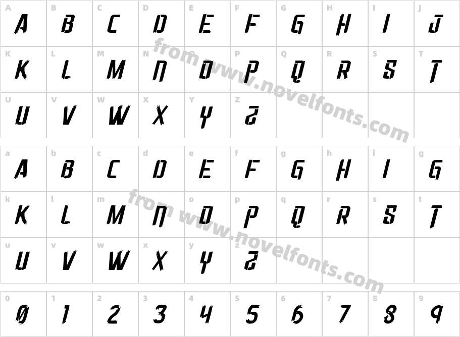 Valhala Personal UsedCharacter Map