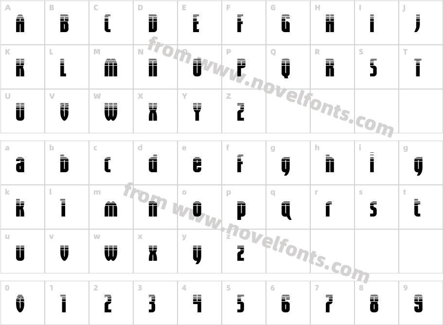 Valiant Times LC HalftoneCharacter Map