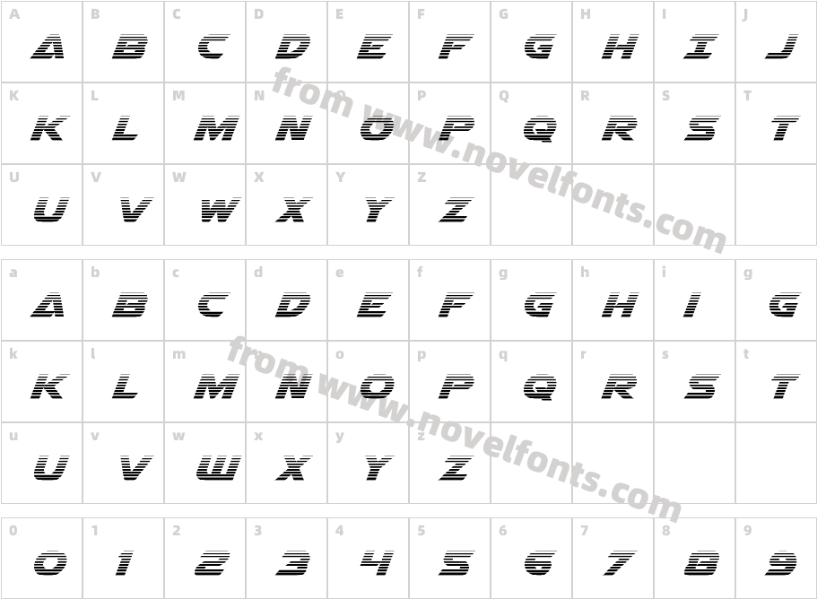 Airstrike Gradient RegularCharacter Map