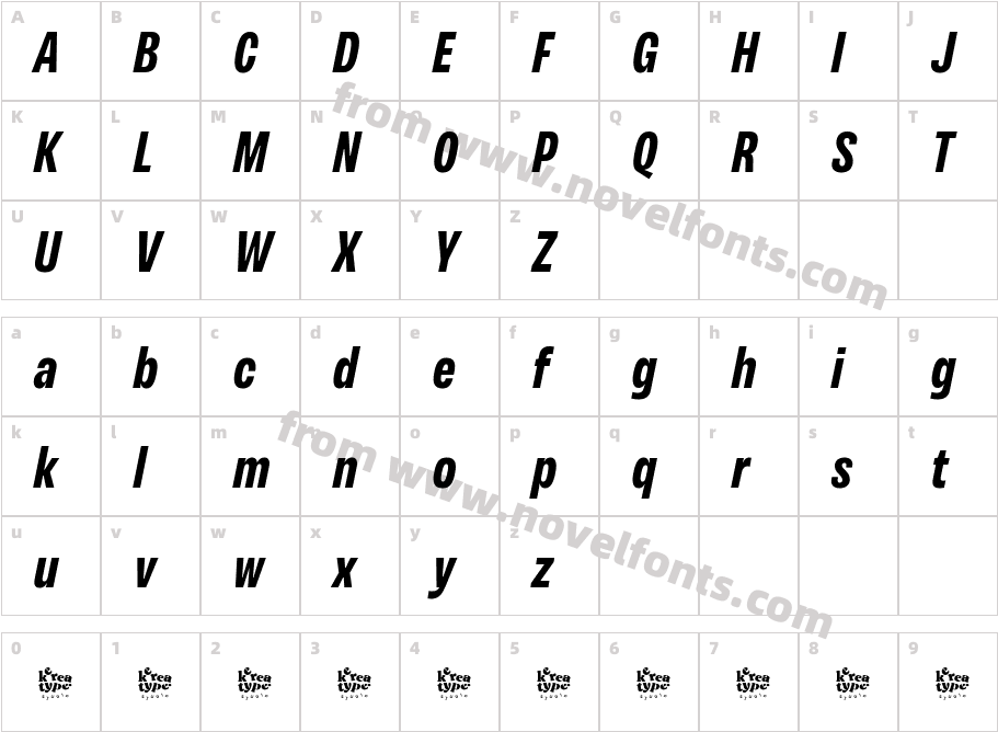 VarieraDemoBoldItalic-GOdMOCharacter Map