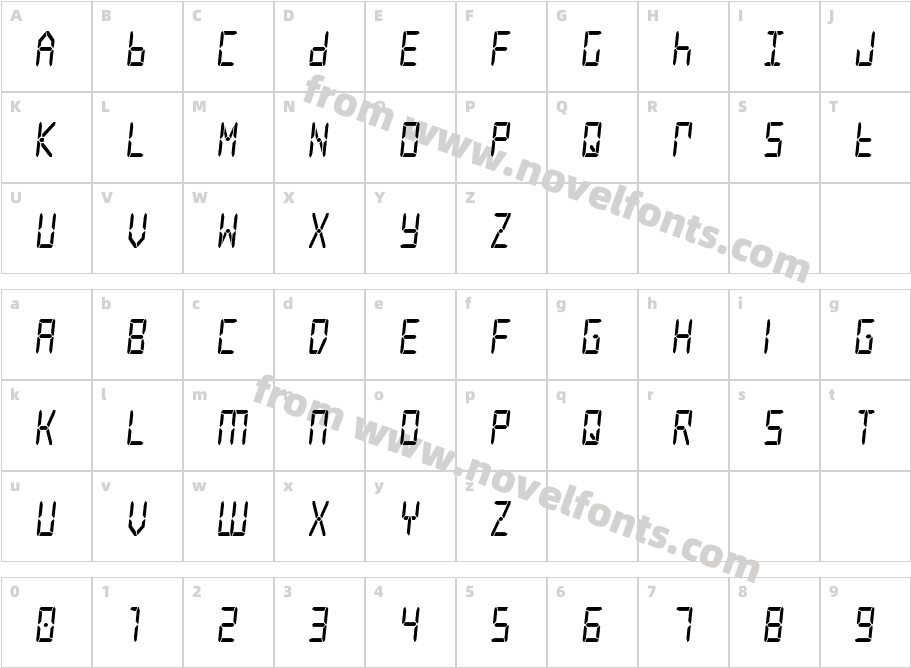 Frozen Crystal CondensedCharacter Map