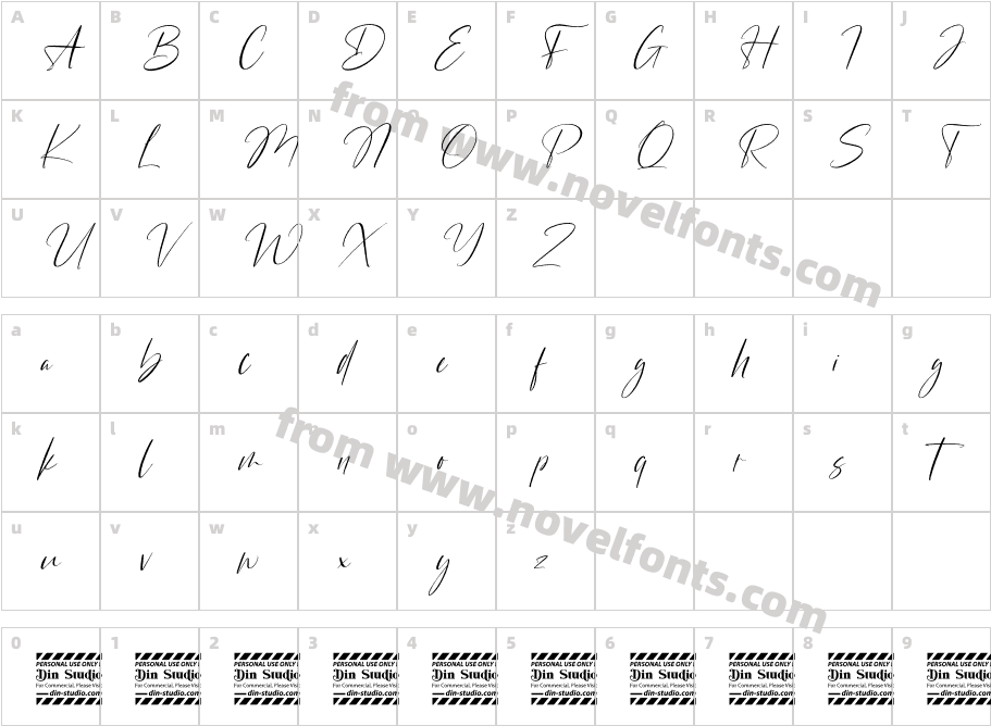 Victoria Smitters Personal UseCharacter Map