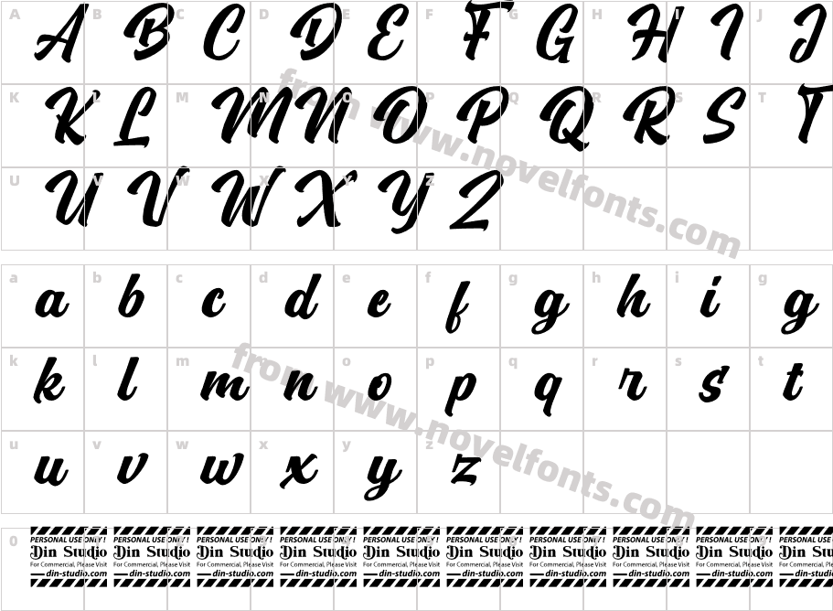 Vintage Scripter Personal UseCharacter Map