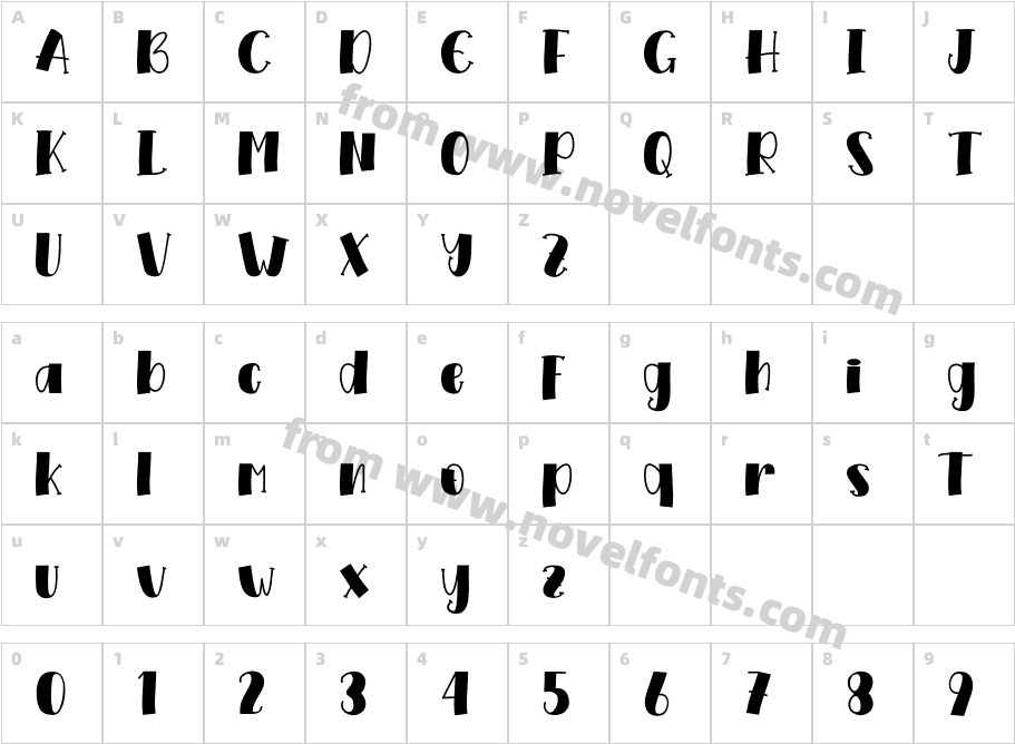 Violethe - Personal UseCharacter Map