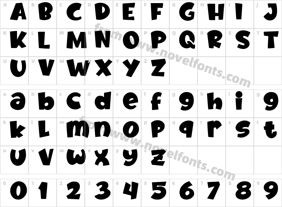 Fruitz -Personal Use Only-Character Map