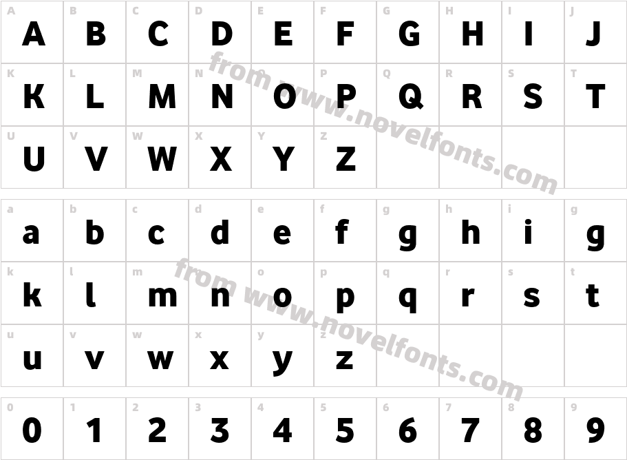 Vodafone-ExtraBoldCharacter Map