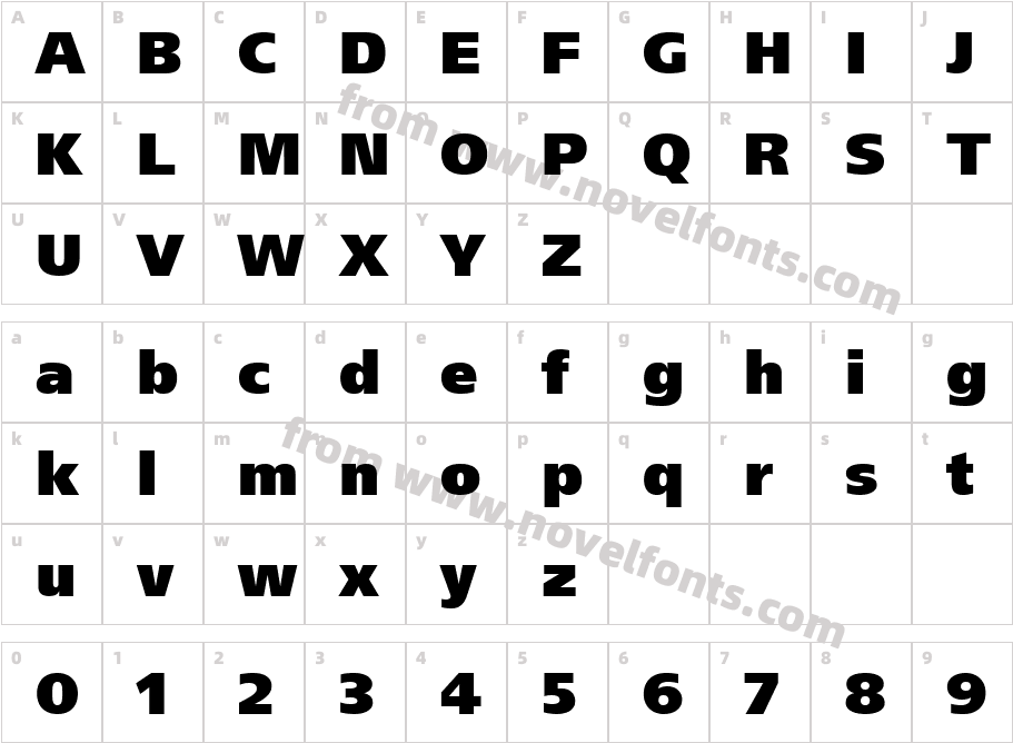 Frutiger CE 95 Ultra BlackCharacter Map