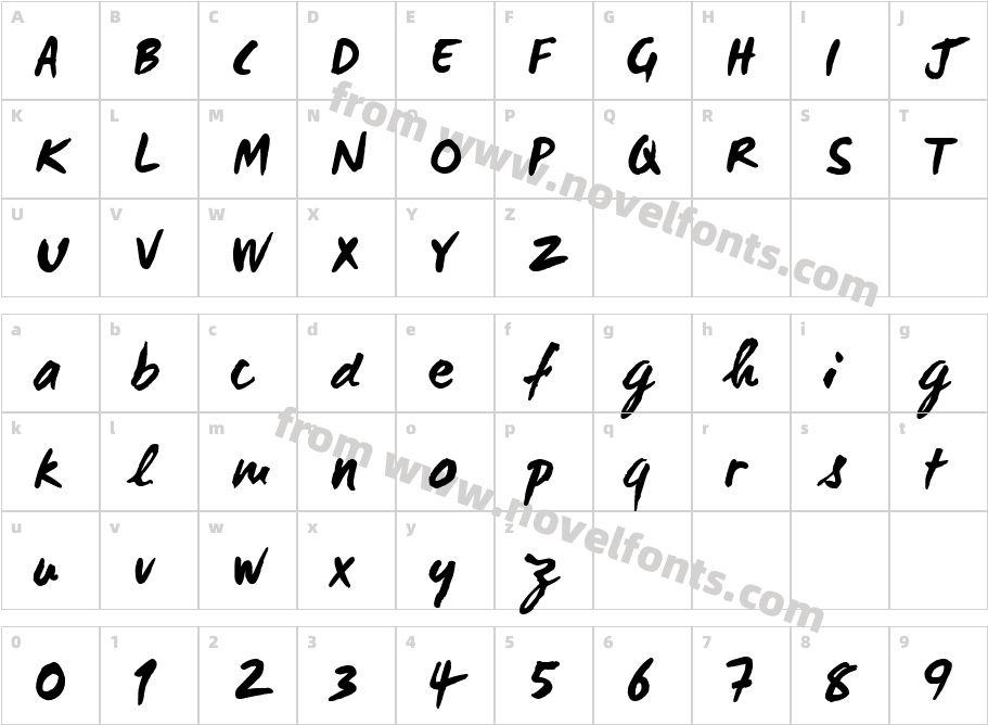 WCManoNegraBta-BoldCharacter Map