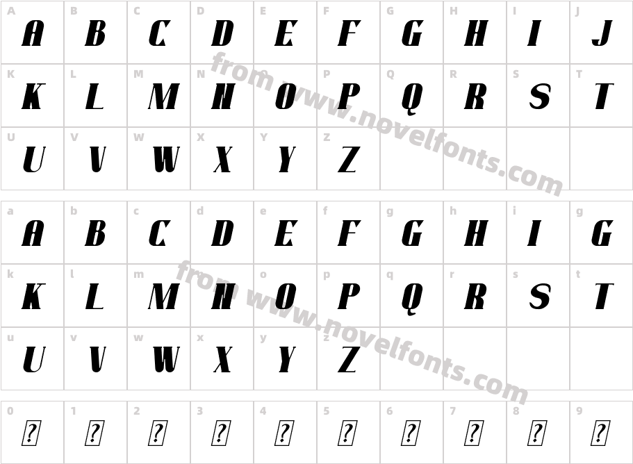 WarriotBoldItalic-WyjDYCharacter Map