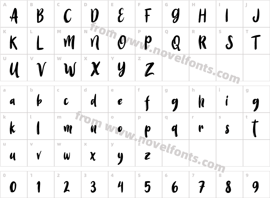 WensfortRegularCharacter Map