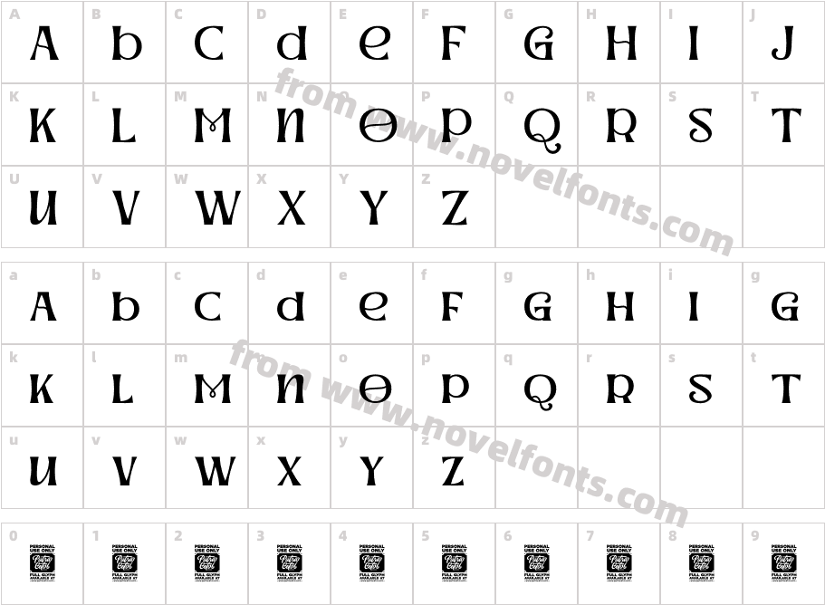 Werd Display OneCharacter Map