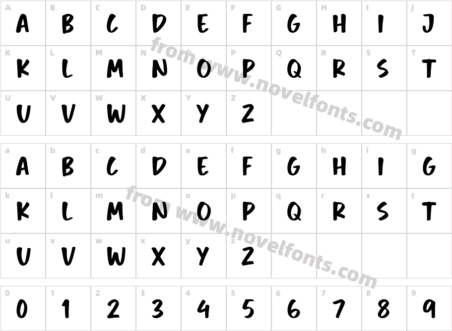 White AlmondCharacter Map