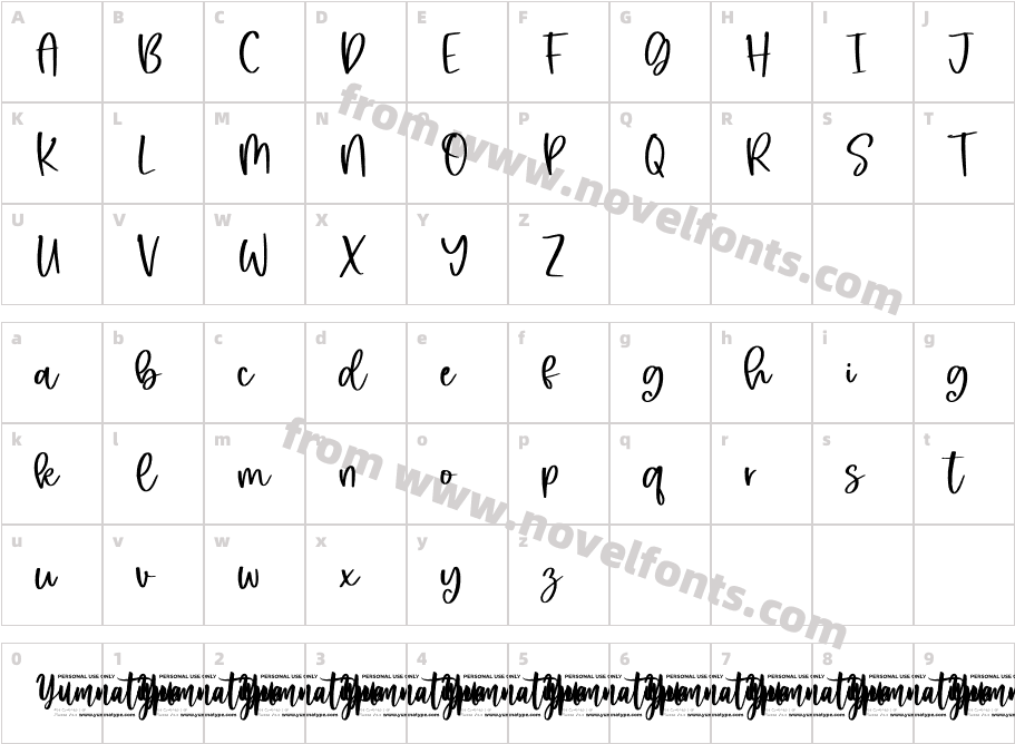 White Birds Personal UseCharacter Map