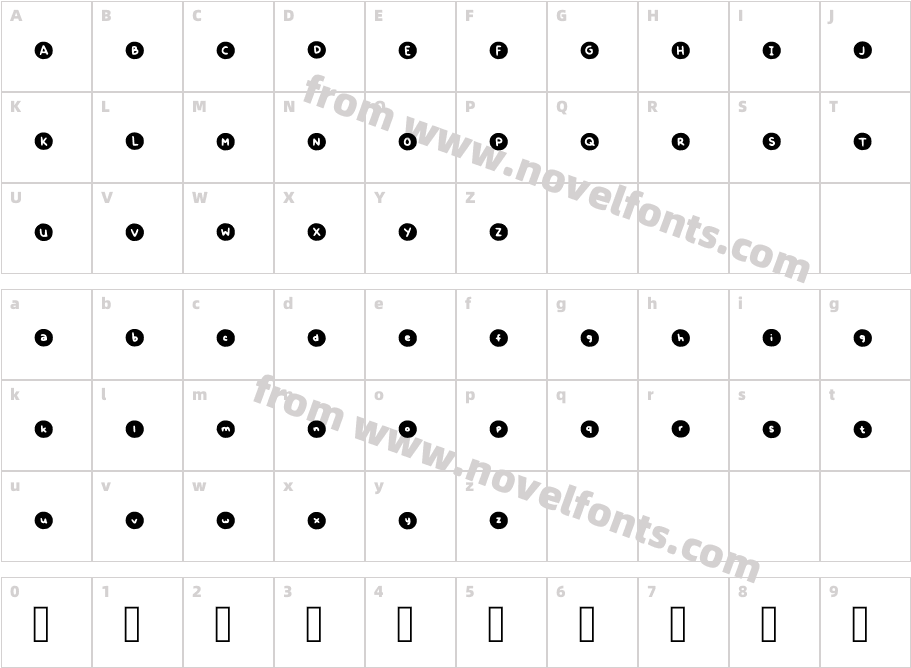 White Pearls RegularCharacter Map