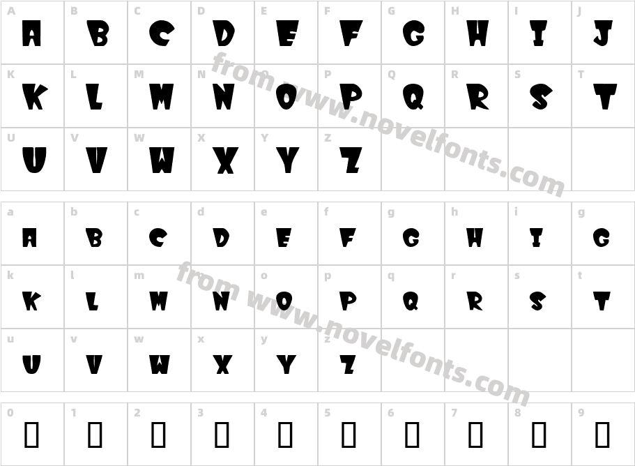 WinksFilledCharacter Map