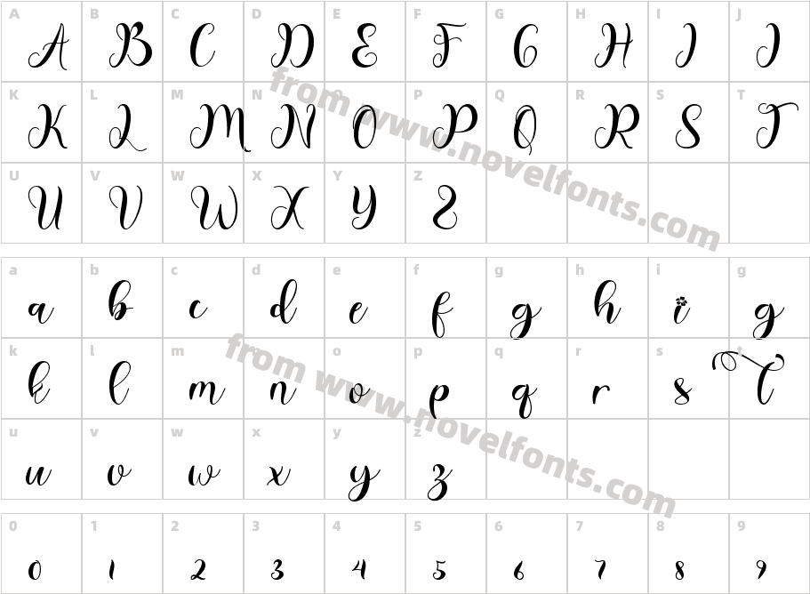 Winter Christmas MonogramCharacter Map