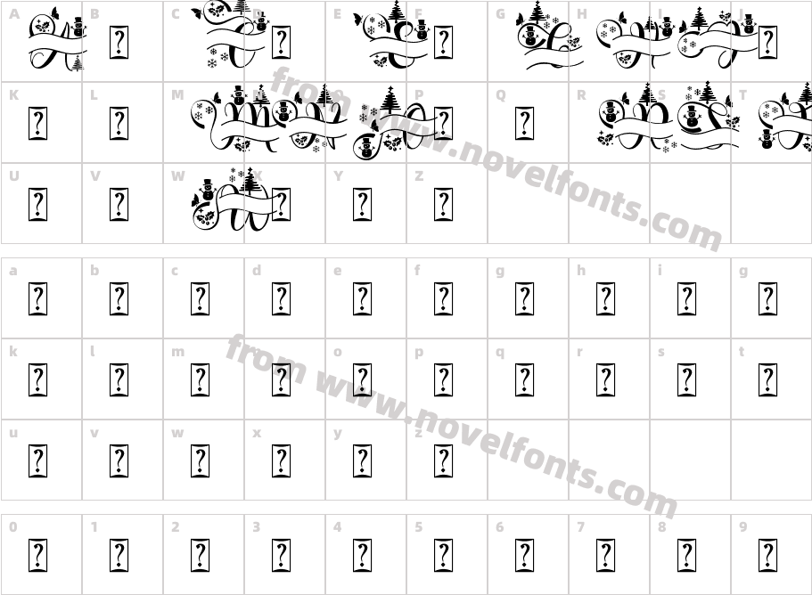 Winter Monogram DemoCharacter Map