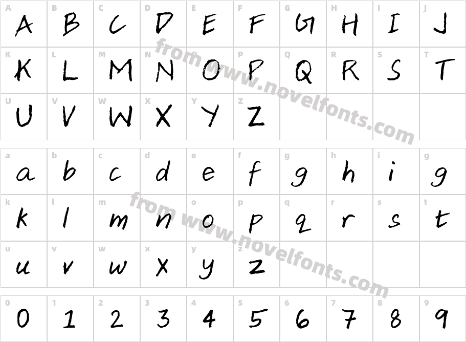 Aji HandCharacter Map