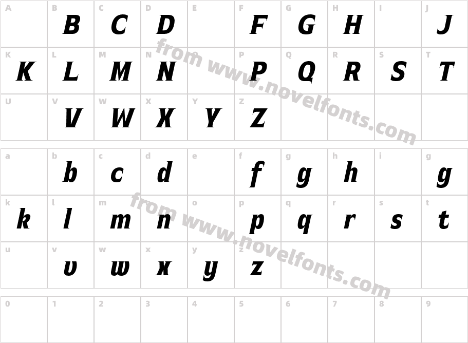 Witthayakhom DEMO ExtraBold ItalicCharacter Map