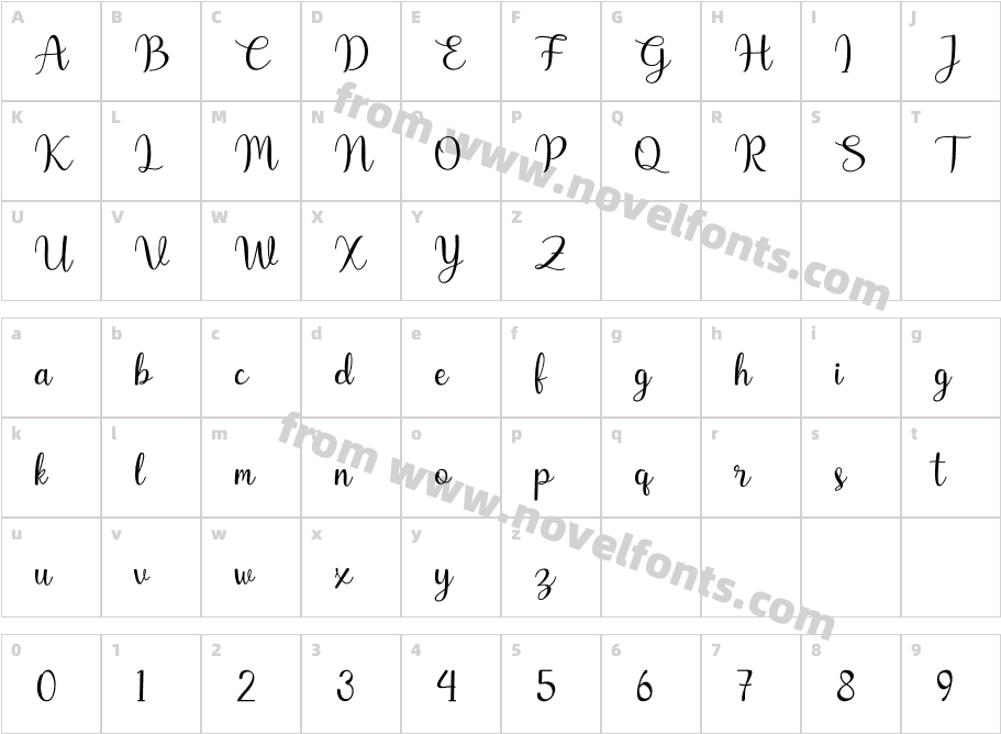 Wonderful LovelyCharacter Map