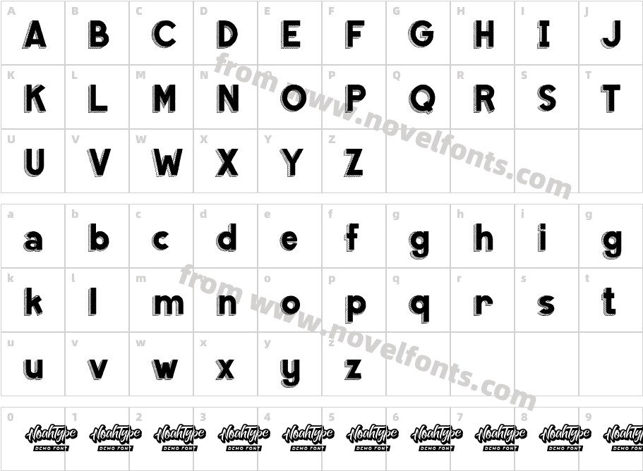 WoodyLineDemoRegularCharacter Map