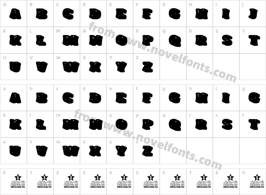 XOXO TYPE PERSONAL USE ExtBdCharacter Map