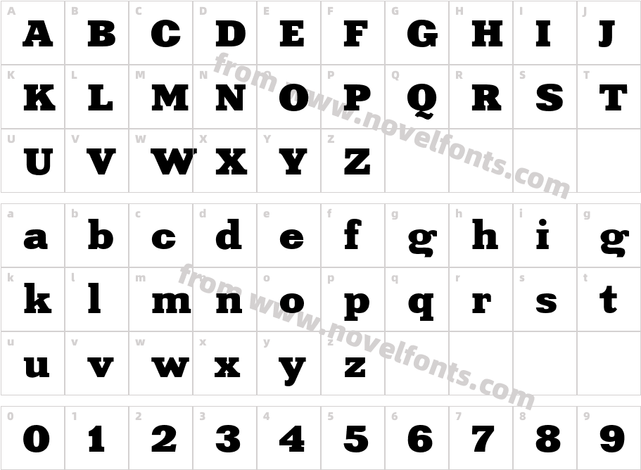 XeniaExtendedCyrillicCharacter Map