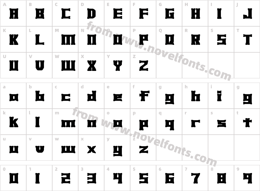 Xhume BRKCharacter Map