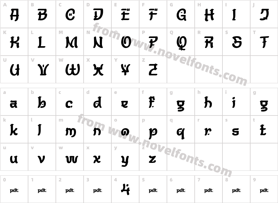 YEKOWtrial-RegularCharacter Map