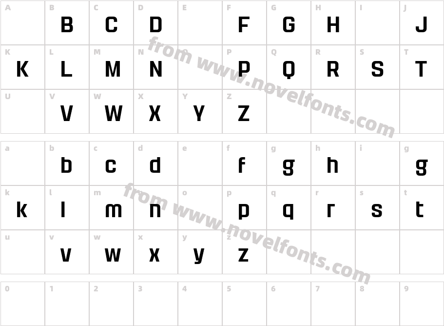 Yanyont DEMO SemiBoldCharacter Map