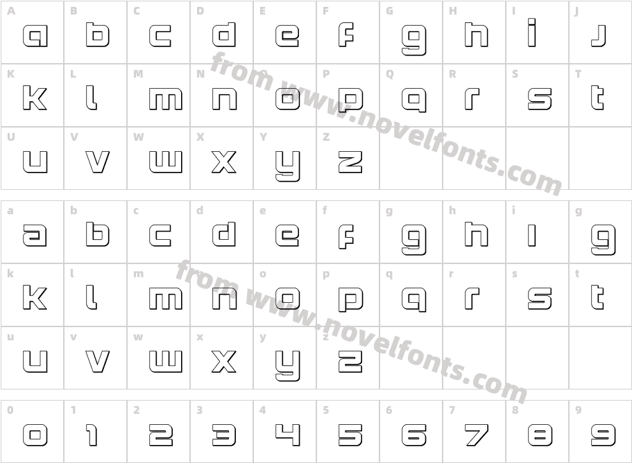 Yielding Timber OutlineCharacter Map