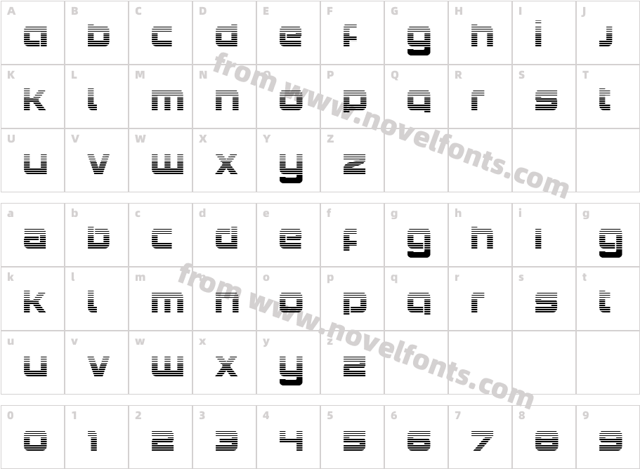 YieldingTimberGradientCharacter Map