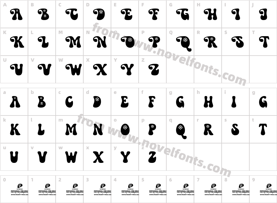 Yonky Display DEMO RegularCharacter Map