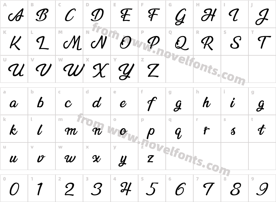 ZYENA RosemaryCharacter Map