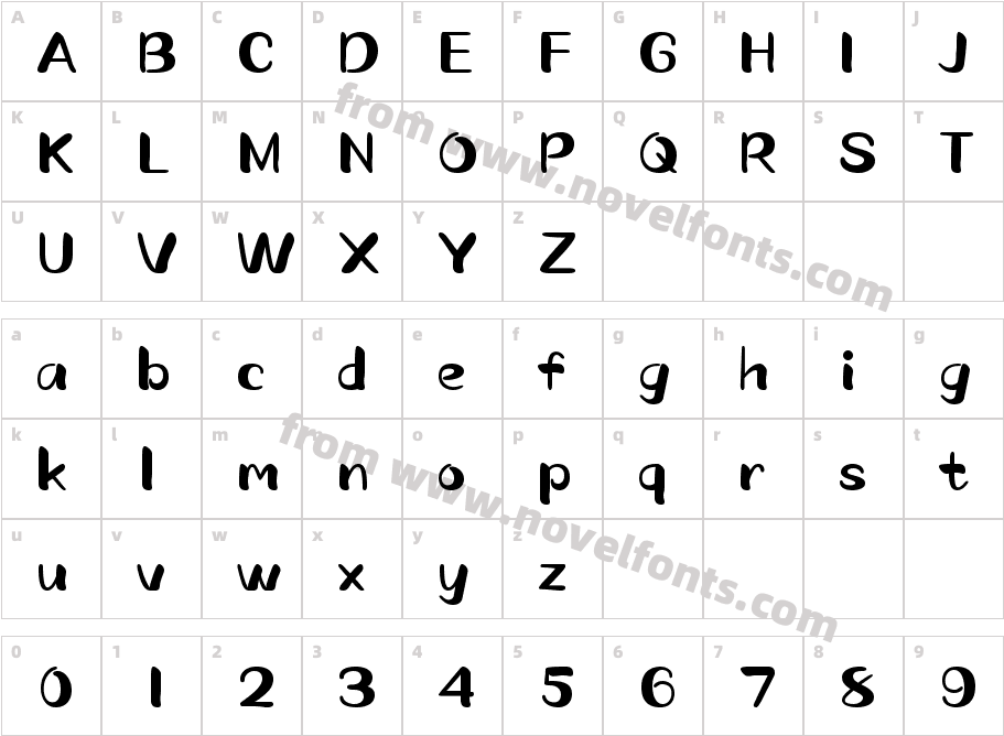 ZYLAA InfinityCharacter Map