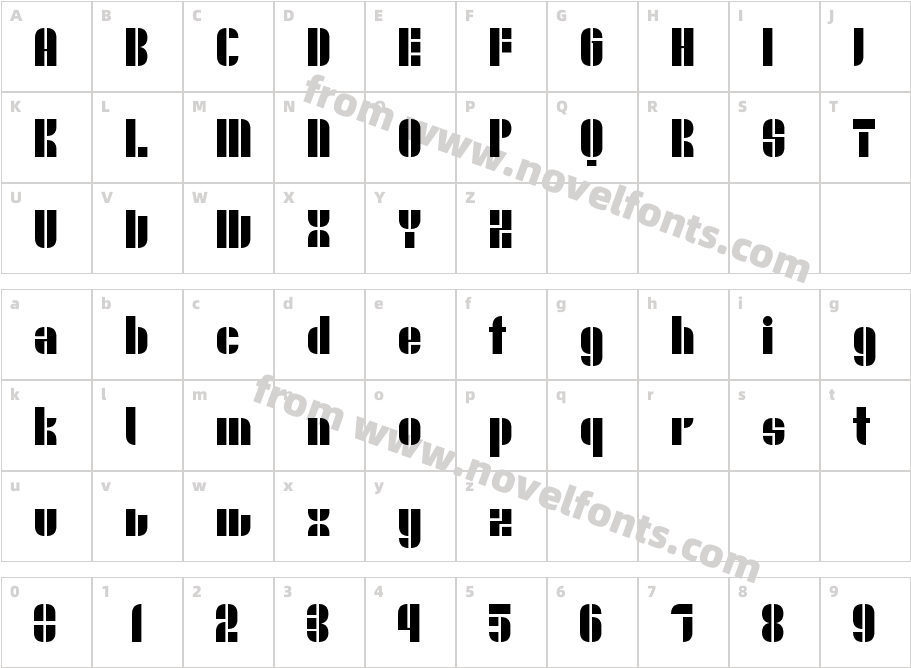 ZYLAA ripCharacter Map