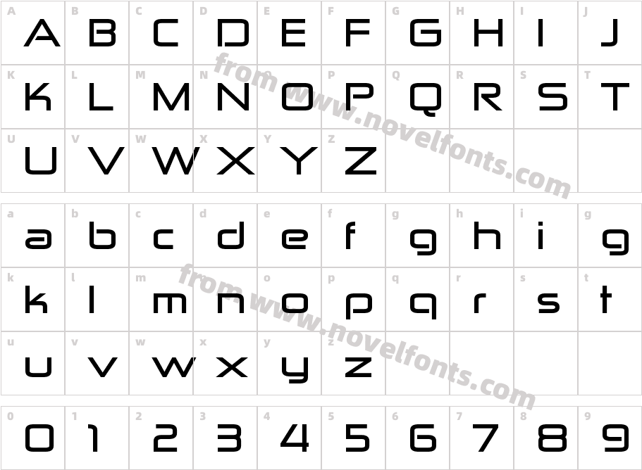 ZektonEx-BoldCharacter Map