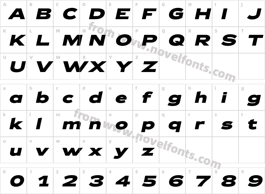 Zeppelin43-BoldItalicCharacter Map