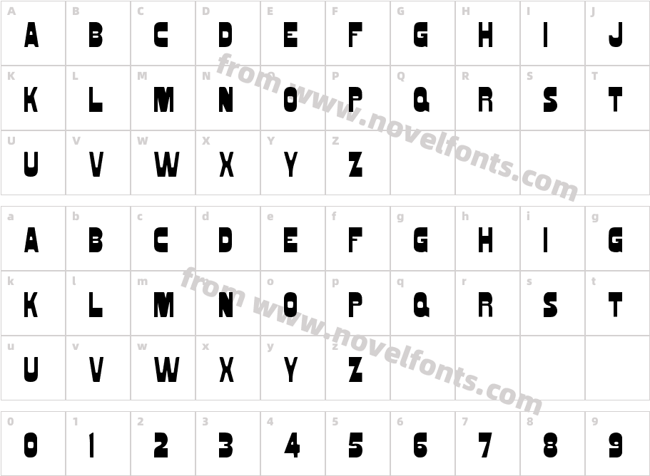 Fungus BoldCharacter Map