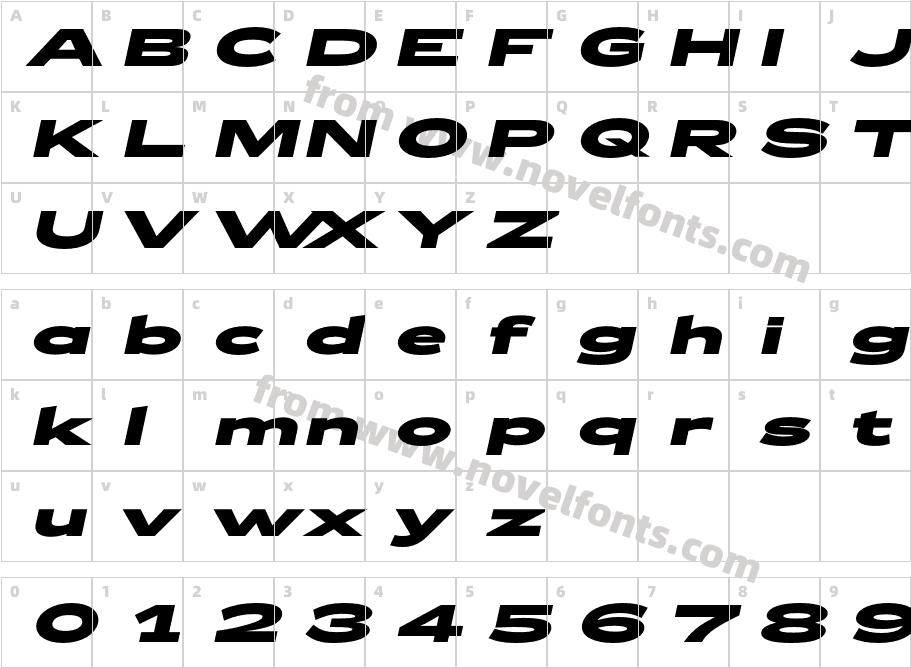 Zeppelin53-BoldItalicCharacter Map