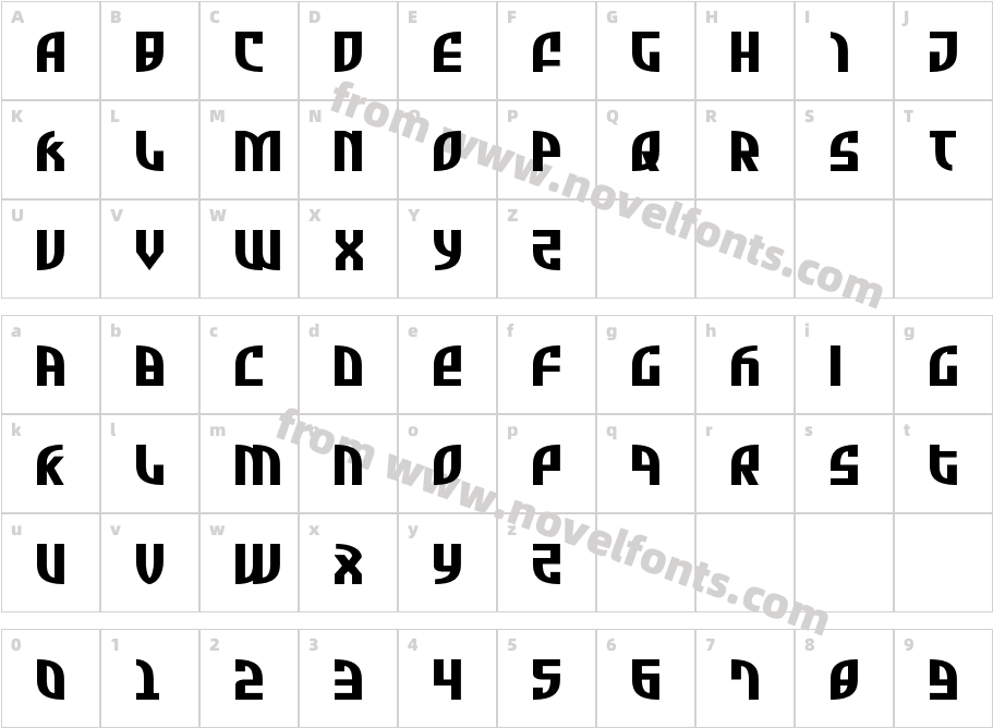 Zone Rider Xtra-ExpandedCharacter Map